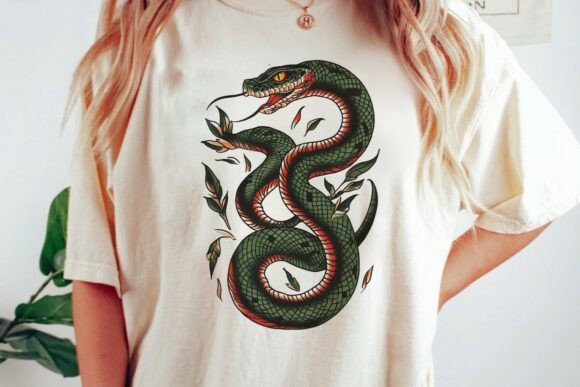 Download Vintage Serpent Leaf Tattoo Design Png - Tattoo design Collection