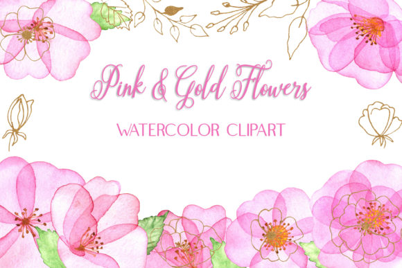 Download Watercolor Clipart of Soft Pink Flowers - Pink Collection