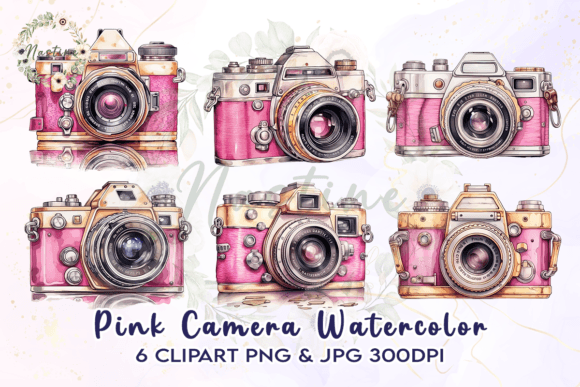 Download Pink Camera Watercolor Clipart - Pink Collection