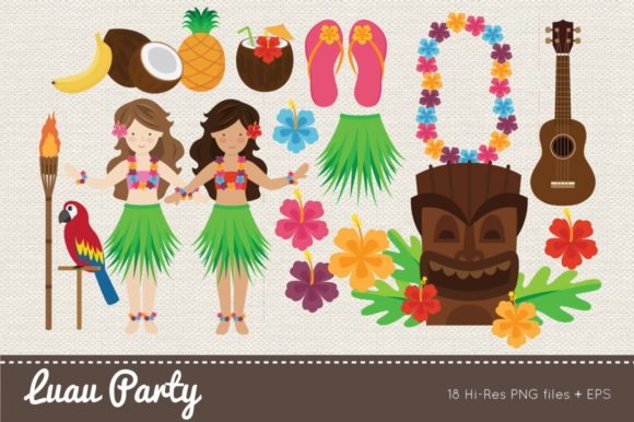 Download Hawaii Luau Party Clipart Vector - Premium Resources